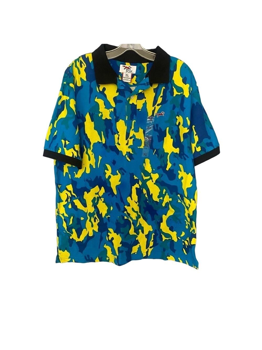 Fox Racing Men’s XL Camouflage Polo Shirt Retro Streetwear Motorsports NWT